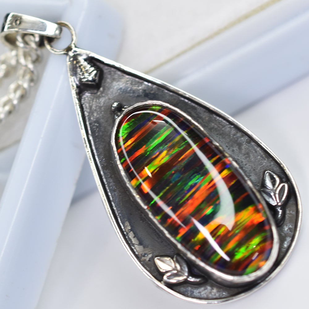 opal necklace pendant