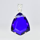 A Grade 63.3 Ct CERTIFIED Tanzanite 925 Sterling Silver Fancy Pendant Jewelry