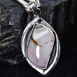 sterling silver opal pendant
