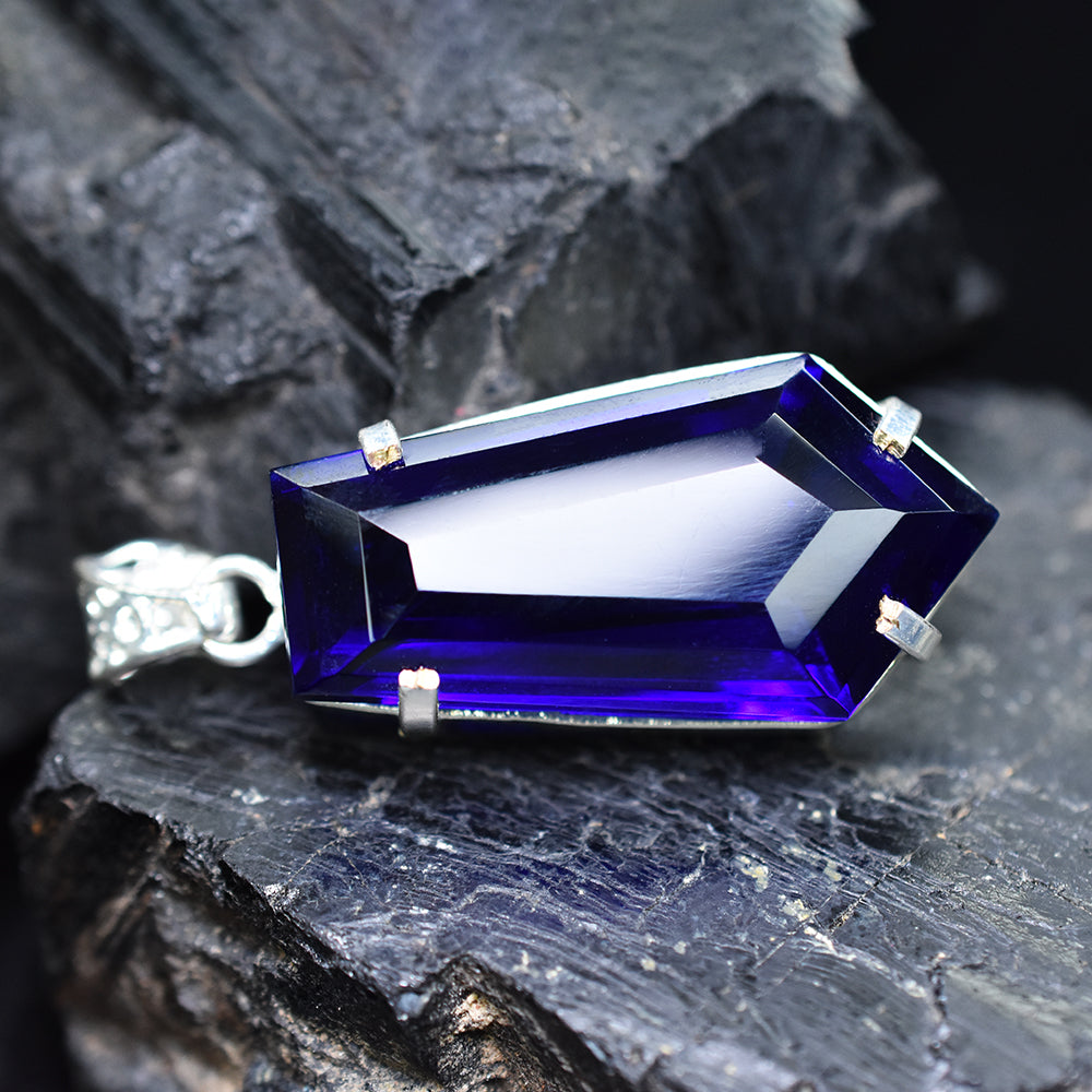 CERTIFIED Blue Topaz 66.9 Ct Pendant 925 Sterling Silver Fancy Gemstone Jewelry