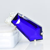 CERTIFIED Blue Topaz 66.9 Ct Pendant 925 Sterling Silver Fancy Gemstone Jewelry