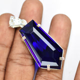 CERTIFIED Blue Topaz 66.9 Ct Pendant 925 Sterling Silver Fancy Gemstone Jewelry