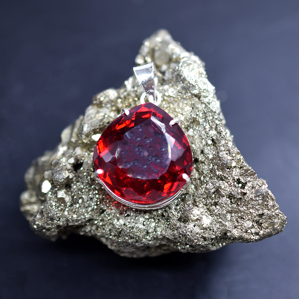 sterling silver topaz pendant