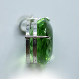 Gem-Verified Green Topaz 925 Sterling Silver Pendant 94.85 Ct Gems Lab Created