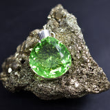 Gem-Verified Green Topaz 925 Sterling Silver Pendant 94.85 Ct Gems Lab Created