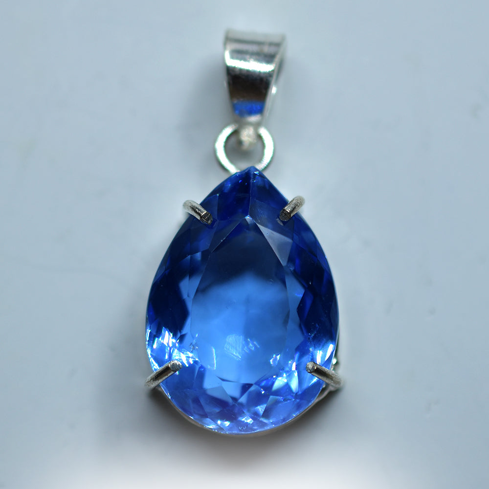 sterling silver topaz pendant