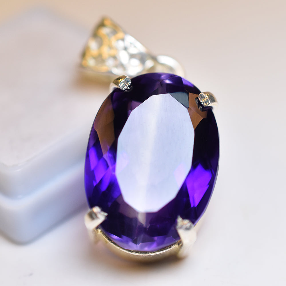 sterling silver tourmaline pendant