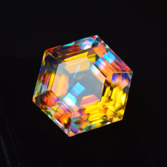 Fancy Cut Lab-Created Rainbow MYSTIC Topaz 68.90 Ct CERTIFIED Huge Size Gemstone