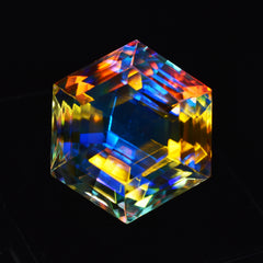 Fancy Cut Lab-Created Rainbow MYSTIC Topaz 68.90 Ct CERTIFIED Huge Size Gemstone