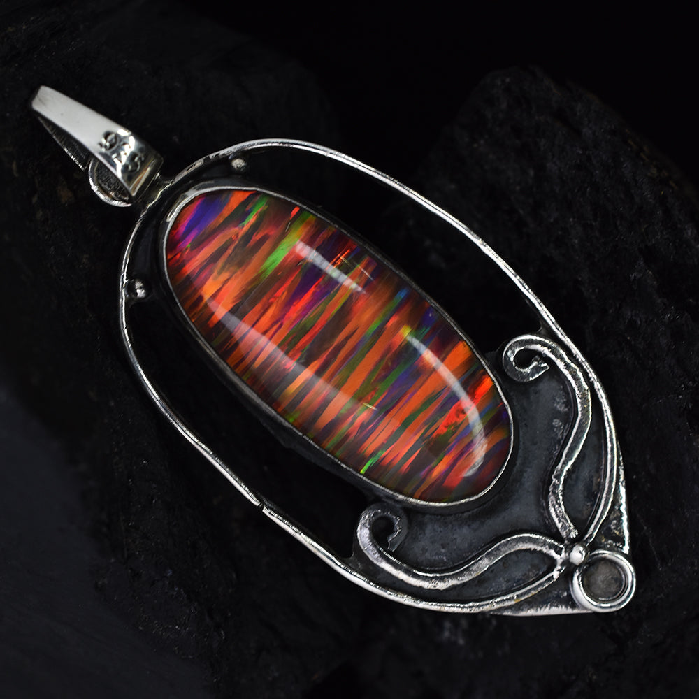 Brazilian Natural CERTIFIED 41.60 Ct Opal Oval Cut Gemstone Pendant Gift for Him