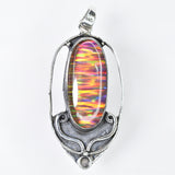 Brazilian Natural CERTIFIED 41.60 Ct Opal Oval Cut Gemstone Pendant Gift for Him