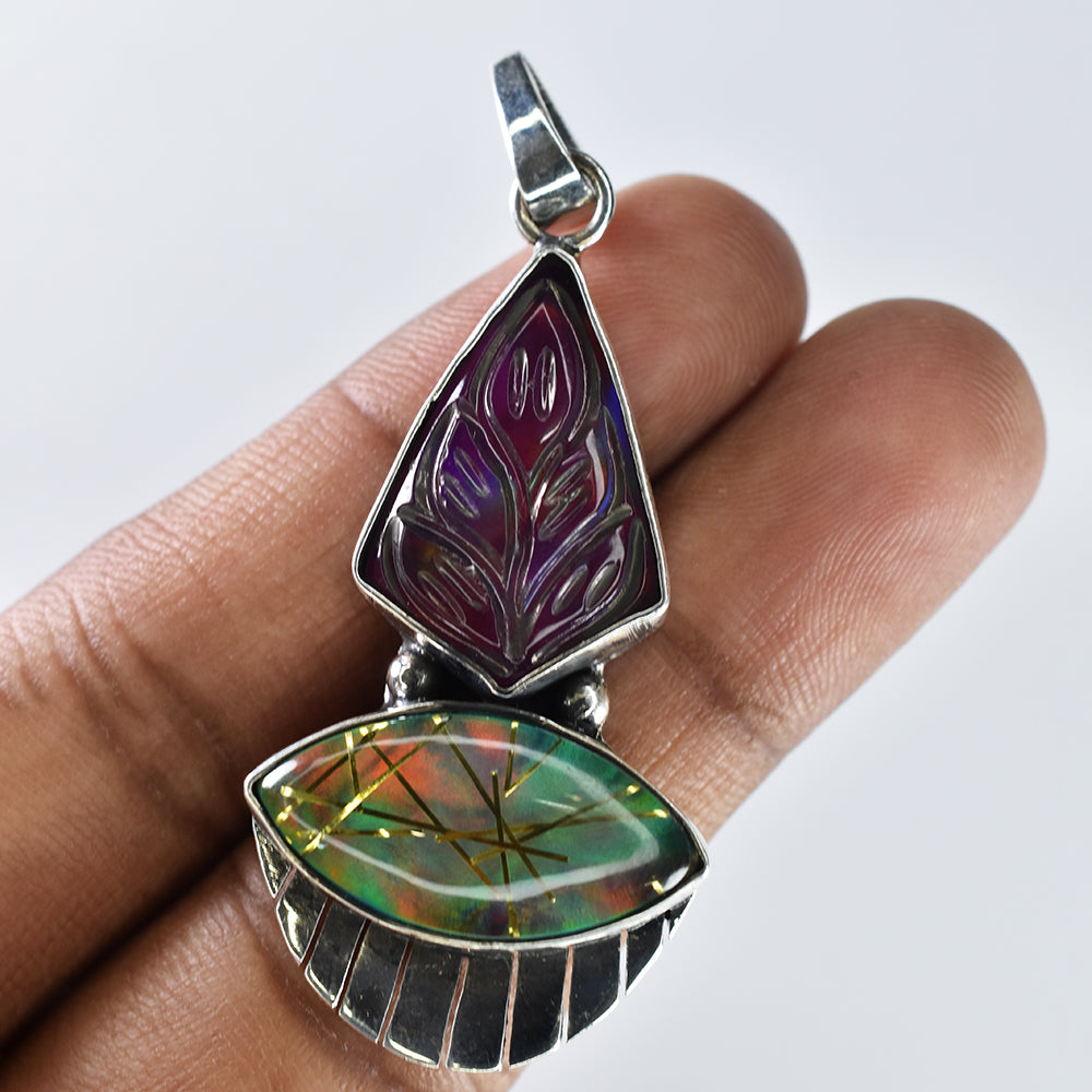 A+ CERTIFIED 45.30 Ct Natural Opal Fancy Cut Gemstone Pendant Jewelry Gift