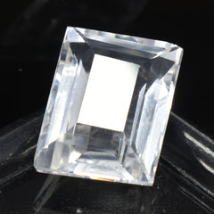 Natural 10.20 Ct Emerald Cut White Sapphire Loose Gemstone CERTIFIED