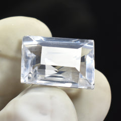 Natural 10.20 Ct Emerald Cut White Sapphire Loose Gemstone CERTIFIED