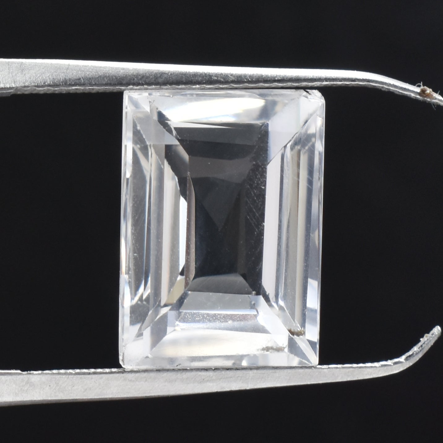 Natural 9.75 Ct Emerald Cut White Sapphire Excellent Loose Gemstone CERTIFIED