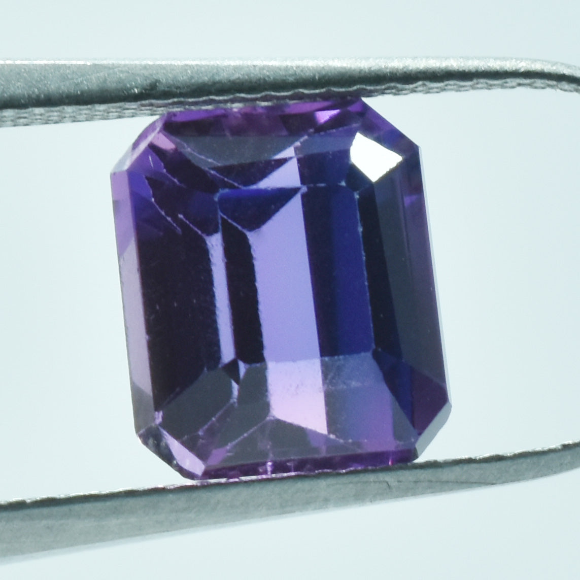 3.75 Ct Purple Tanzanite Natural Emerald Shape CERTIFIED Loose Gemstone