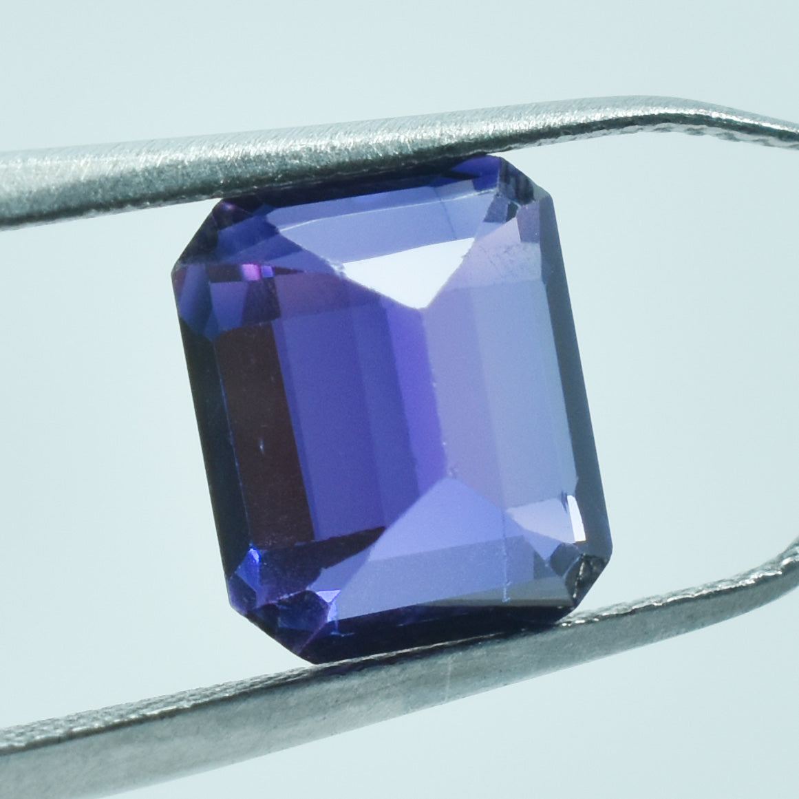 3.75 Ct Purple Tanzanite Natural Emerald Shape CERTIFIED Loose Gemstone