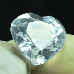 CERTIFIED White Sapphire Heart Cut 8.65 Carat Natural Loose Gemstone