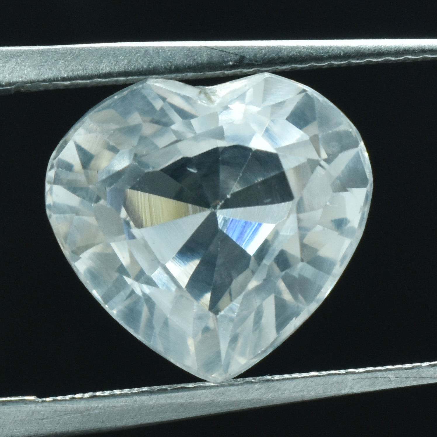 CERTIFIED White Sapphire Heart Cut 8.65 Carat Natural Loose Gemstone