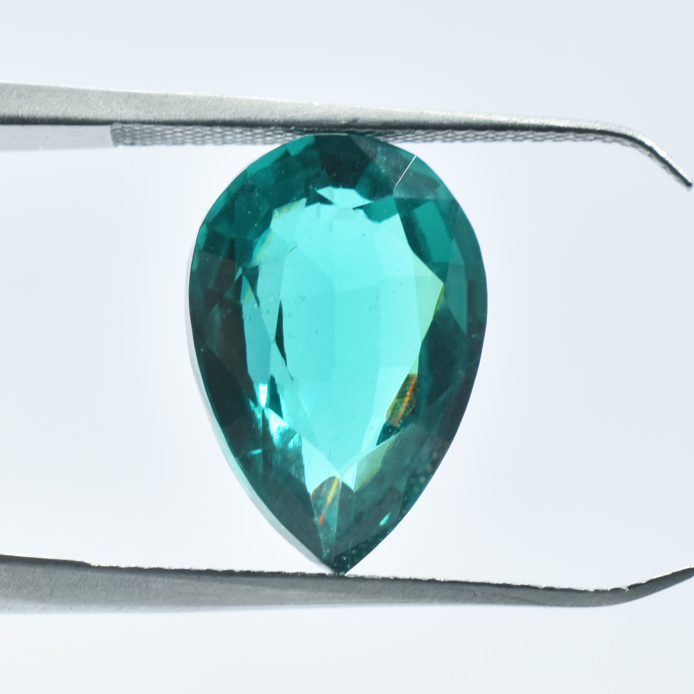 Natural Green Brazilian Tourmaline Pear Cut 10.55 Ct CERTIFIED Loose Gemstone.