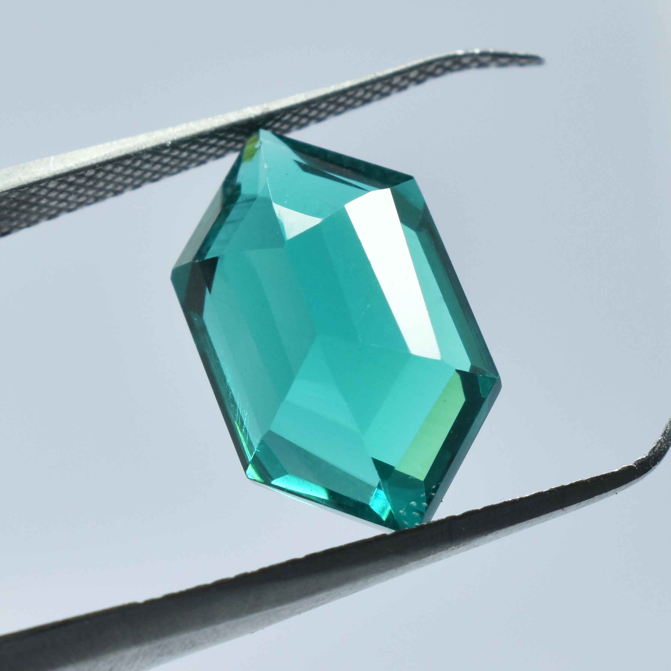 Fancy Cut 10.35 Ct NATURAL Green Tourmaline CERTIFIED Stunning Loose Gemstone.