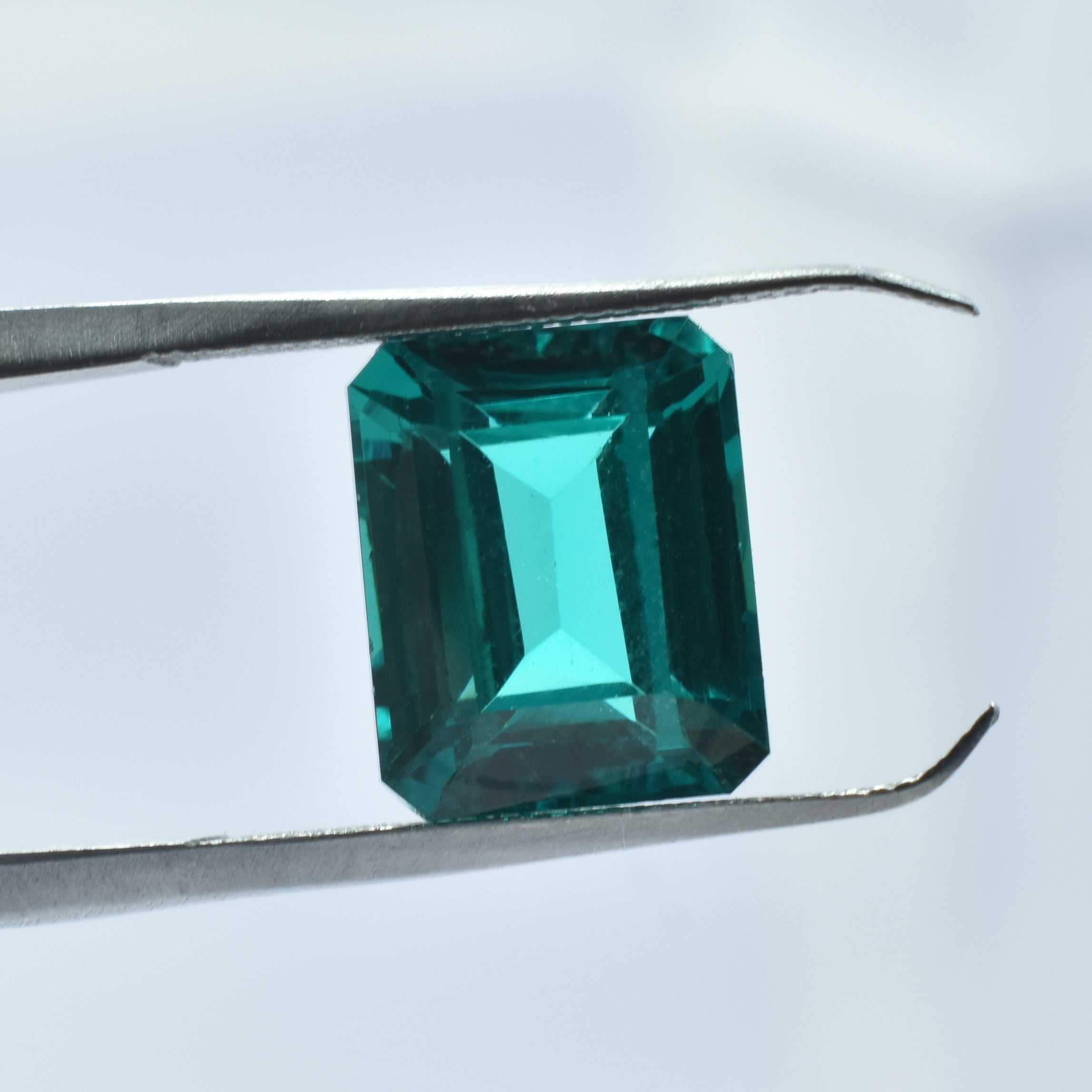 Natural Green Precious Tourmaline Emerald Cut 9.30 Ct CERTIFIED Loose Gemstone.