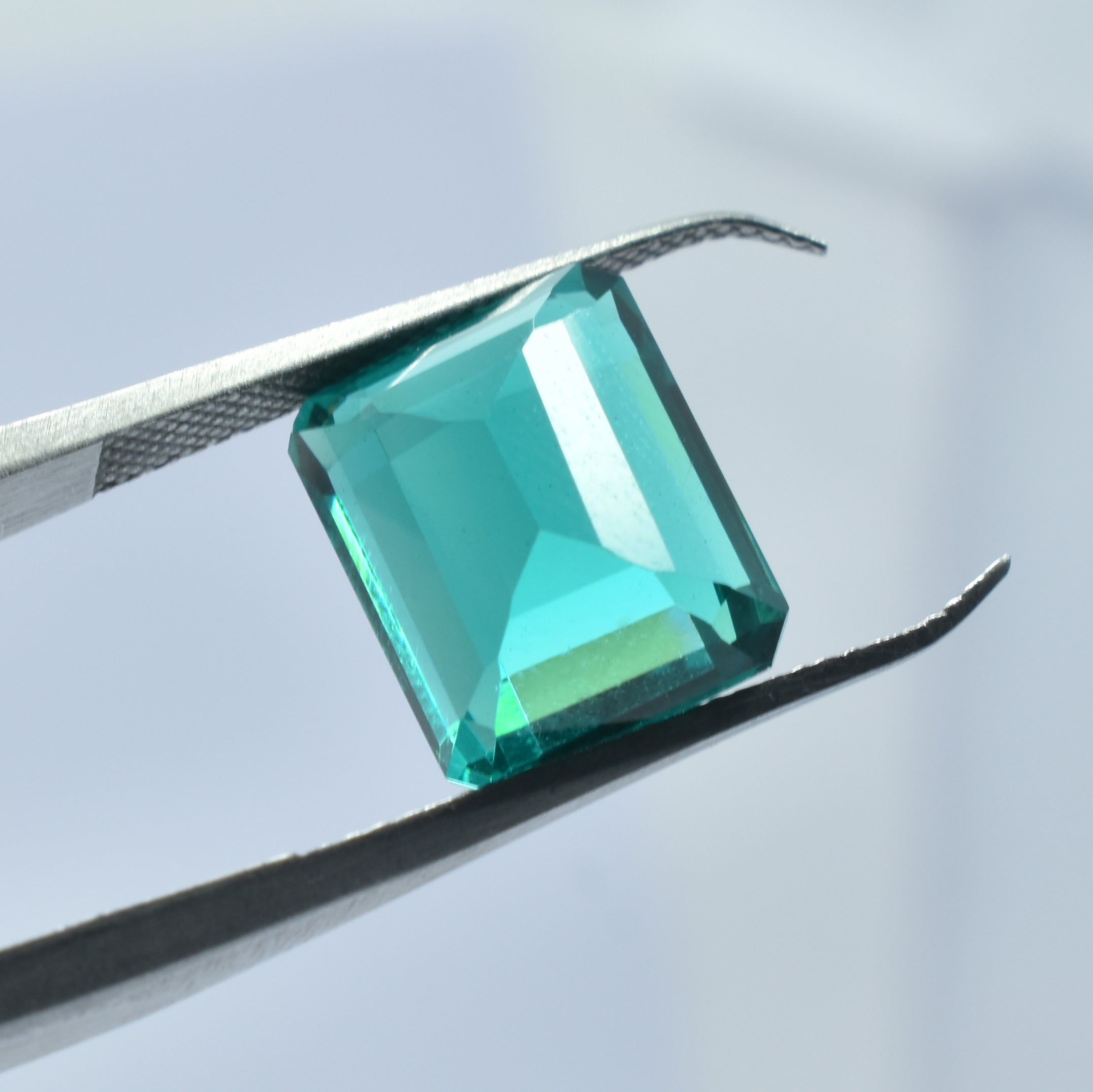 Natural Green Precious Tourmaline Emerald Cut 9.30 Ct CERTIFIED Loose Gemstone.