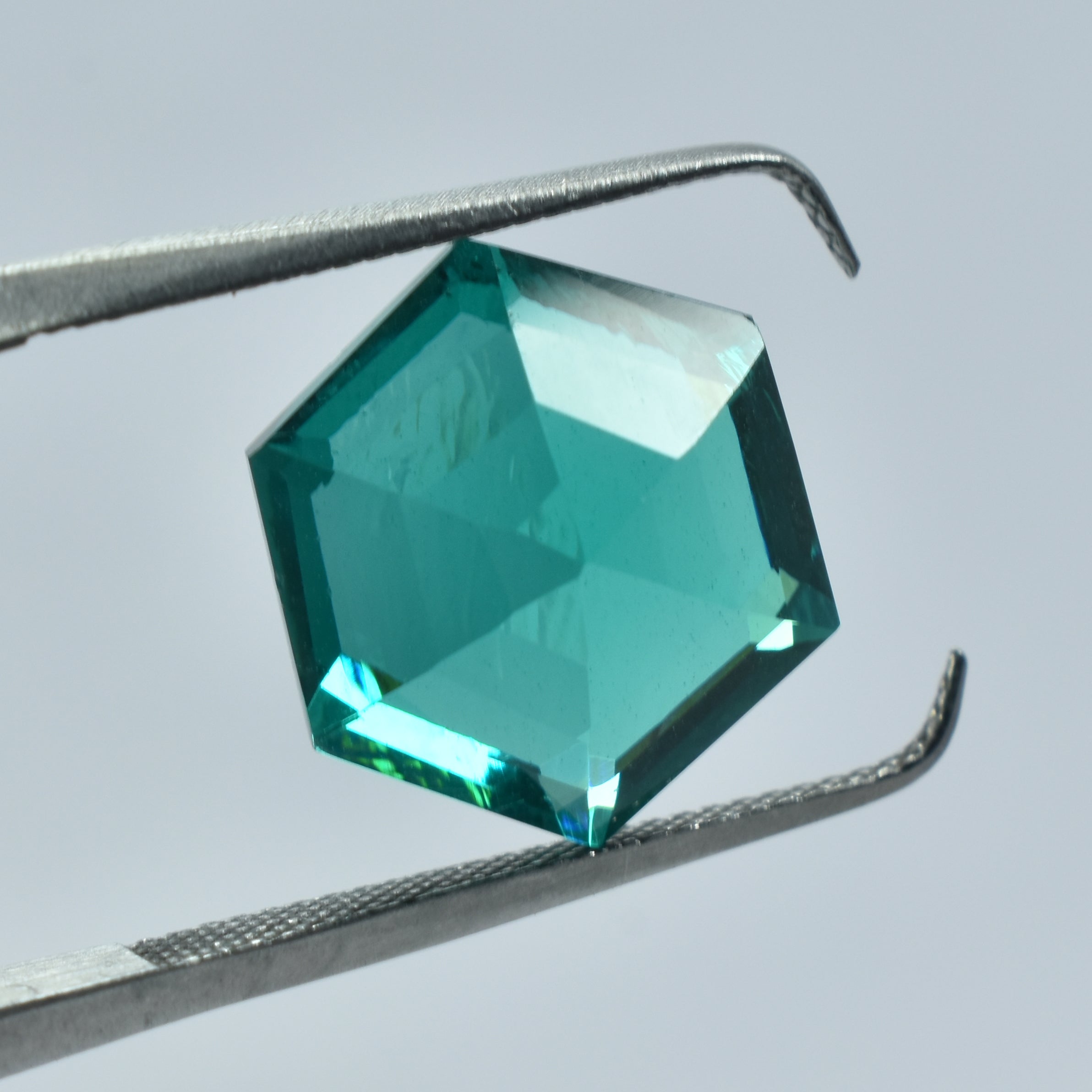 Natural Green Precious Tourmaline Fancy Cut 10.95 Ct CERTIFIED Loose Gemstone.