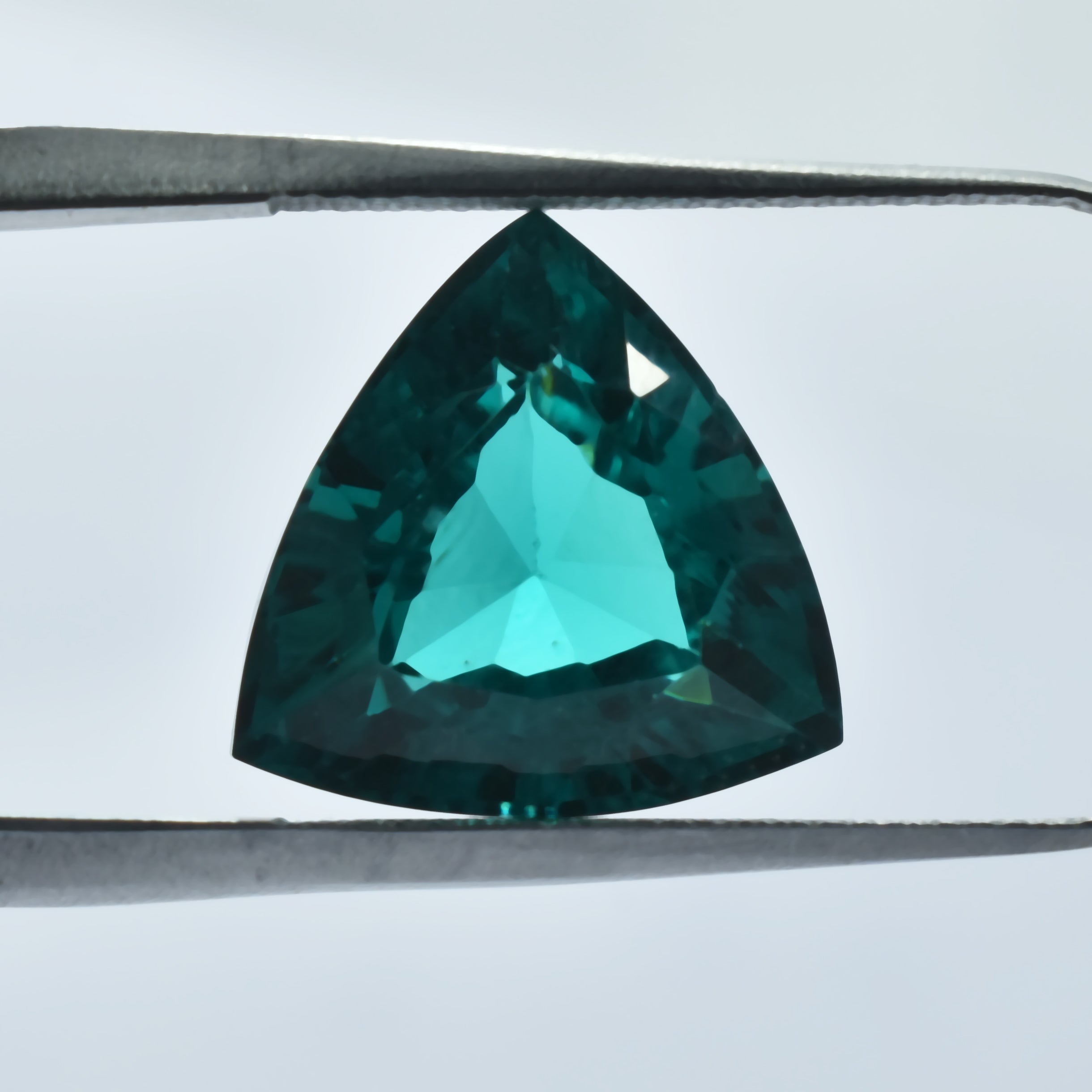 Mozambique 10.55 Ct Natural Tourmaline Loose Gemstone CERTIFIED Green Trillion.