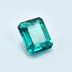 CERTIFIED Loose Gemstone 10.60 Ct Natural Green Unheated Emerald Cut Tourmaline