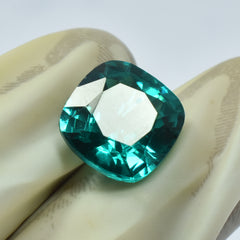 A+ CERTIFIED Square Cushion Cut 10.35 Ct NATURAL Green Tourmaline Loose Gemstone