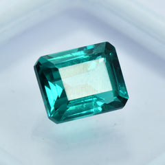 9.20 Ct Green Tourmaline Emerald Cut NATURAL Loose Gemstone CERTIFIED For Ring