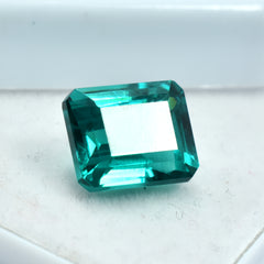 9.20 Ct Green Tourmaline Emerald Cut NATURAL Loose Gemstone CERTIFIED For Ring