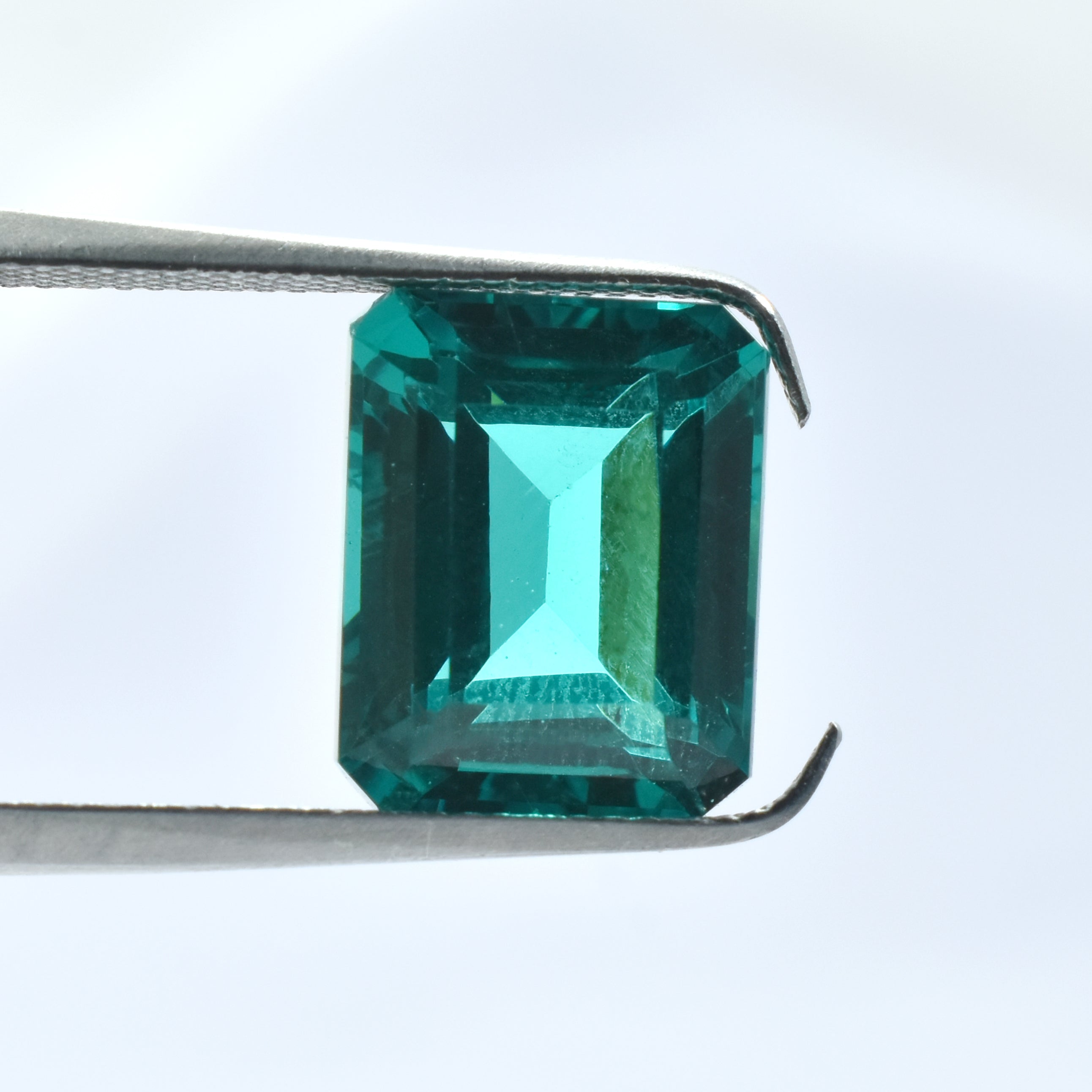 9.20 Ct Green Tourmaline Emerald Cut NATURAL Loose Gemstone CERTIFIED For Ring