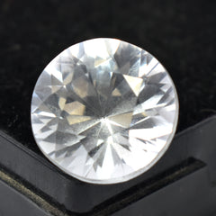 9.50 Ct Natural Authentic White Sapphire Round Cut CERTIFIED Loose Gemstone