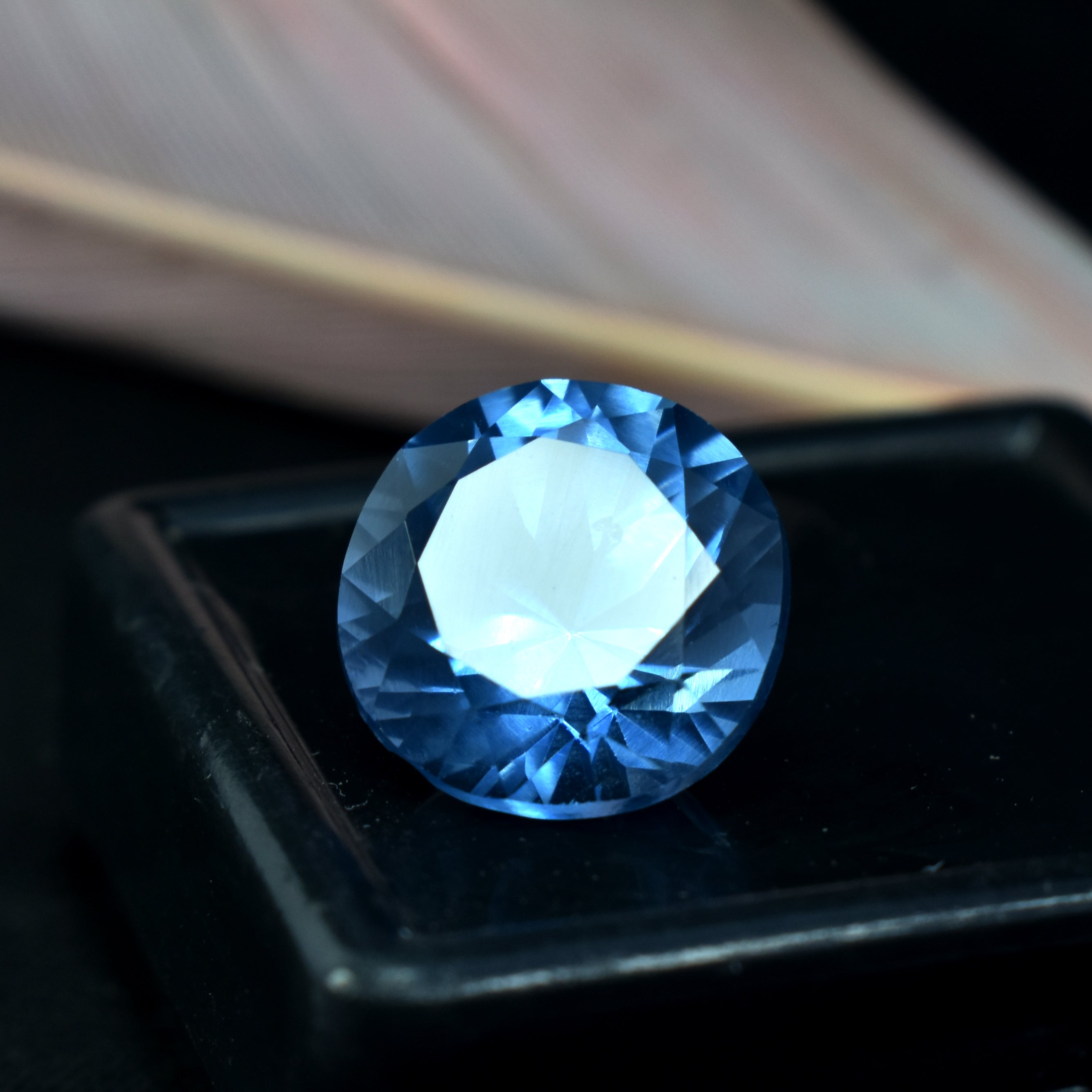 CERTIFIED Loose Gemstone Natural Blue Sapphire Brilliant 6.15 Ct Rare Round Cut.