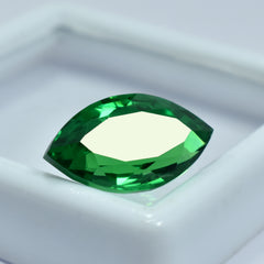 Natural Authentic Marquise Cut CERTIFIED Loose Gemstone 10.80 Ct Green Garnet.