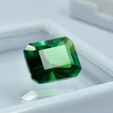 Excellent Garnet Green 10.65Ct Natural Rare Emerald Cut CERTIFIED Loose Gemstone