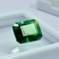 Excellent Garnet Green 10.65Ct Natural Rare Emerald Cut CERTIFIED Loose Gemstone