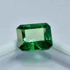 Excellent Garnet Green 10.65Ct Natural Rare Emerald Cut CERTIFIED Loose Gemstone