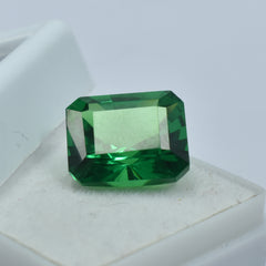 Excellent Garnet Green 10.65Ct Natural Rare Emerald Cut CERTIFIED Loose Gemstone