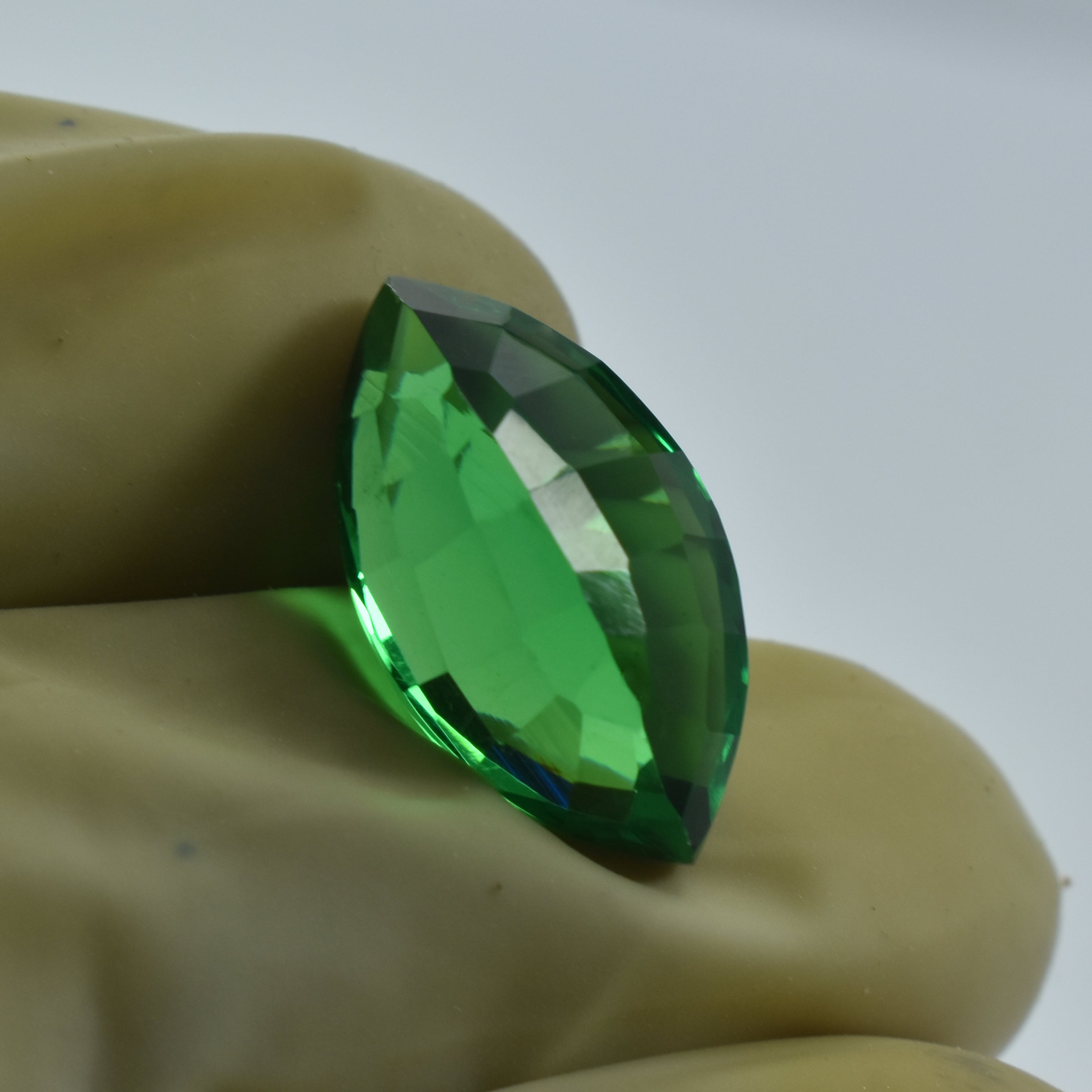 10.60 Ct Green A+ Quality Garnet Natural CERTIFIED Loose Gemstone Marquise Cut.