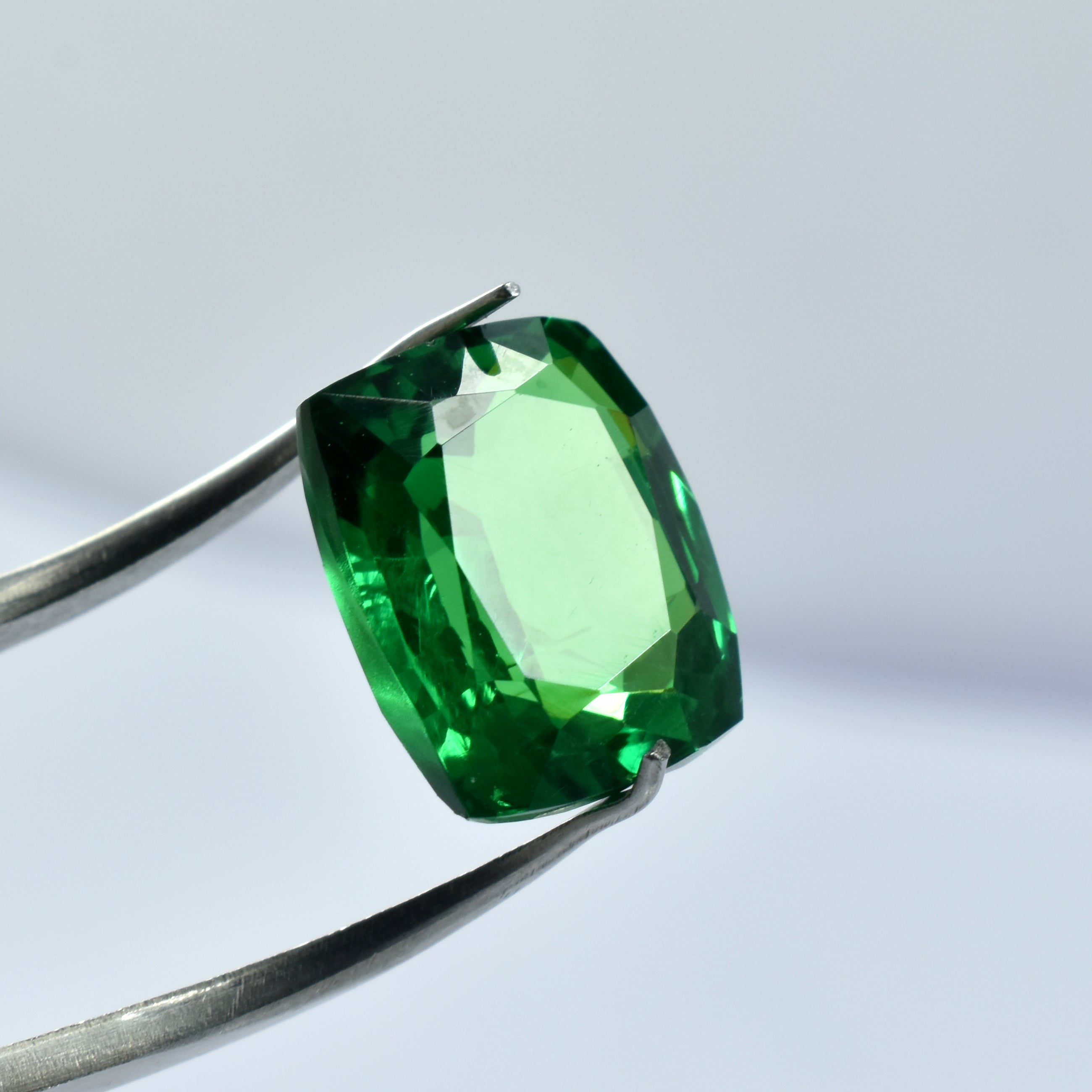 10.14 Carat Green Garnet Authentic Cushion Cut CERTIFIED Loose Gemstone Natural.