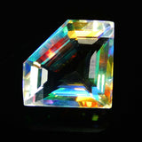 Lab-Created Topaz Fancy Cut 30 Ct A++ Rainbow Mystic CERTIFIED Gemstone Pendant