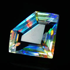 Lab-Created Topaz Fancy Cut 30 Ct A++ Rainbow Mystic CERTIFIED Loose Gemstone