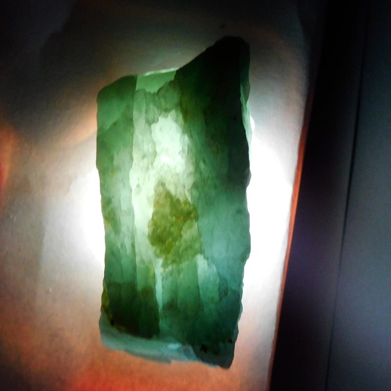 Natural Blue Aquamarine Rough Gemstone - macro of deep blue color