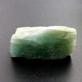 Natural Blue Aquamarine Rough Gemstone - side profile with crystal detail
