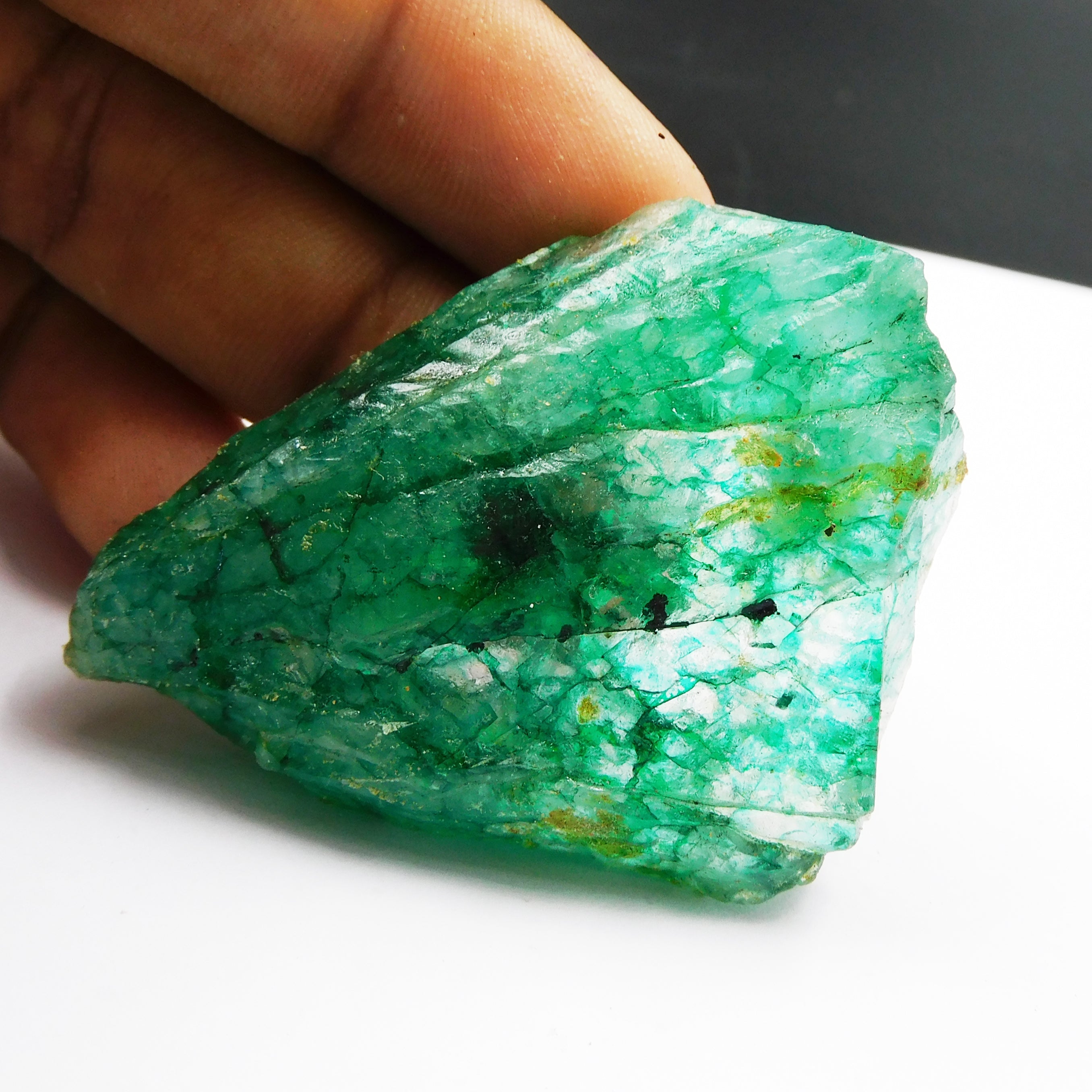 120-250 Carat Best Offer Blue Emerald Rough ! Certified Natural Gemstone Green Emerald Uncut Healing Earth-Mined Sleeping Rough Gemstone