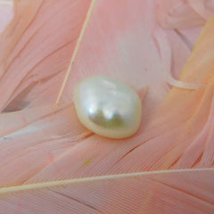 Precious Pearl 2.75 Carat Certified White SEA Pearl High Quality Gemstone , Cabochon Cut Pearl , Best For Gift & Jwelery Making | Free Shipping With Free Extra Gift | Beautiful Offer