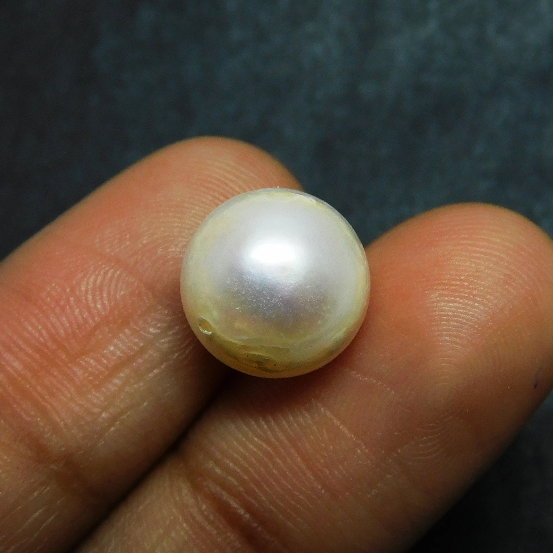 Most Dominating White Pearl !!! Natural White Pearl Gem 6.75 Carat Round Cut CERTIFIED Loose Gemstone , Simple Pearl Necklace , Gold Necklace ,Bridesmaid Gift ,Valentine's Gift